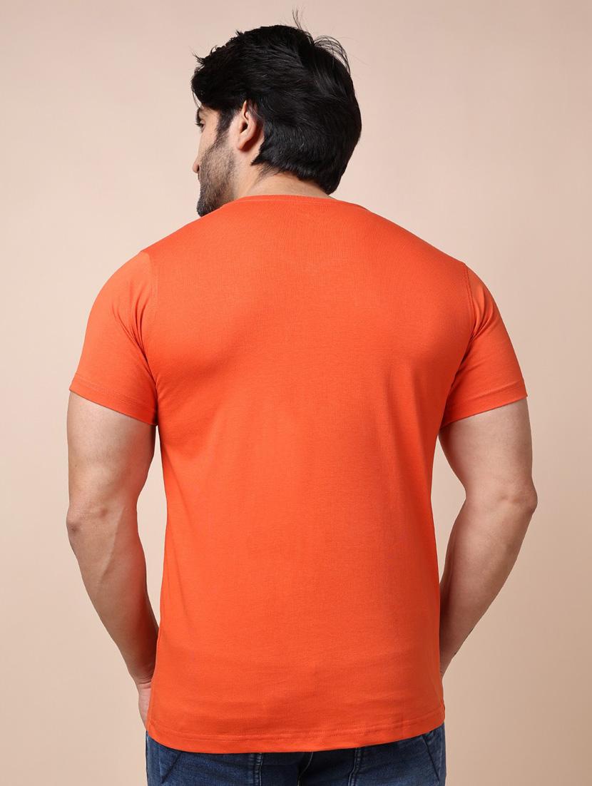 orange plain short sleeve t-shirt - 20601485 - Standard Image - 3