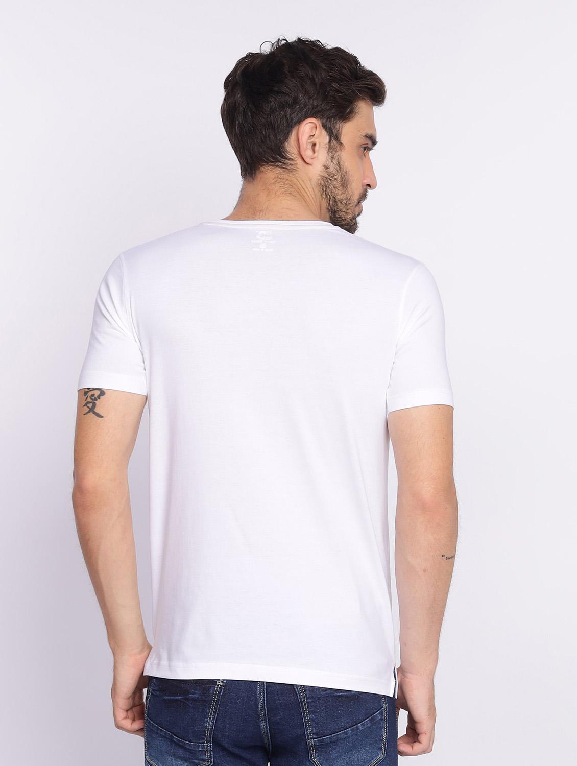 white plain short sleeve t-shirt - 20601491 - Standard Image - 3