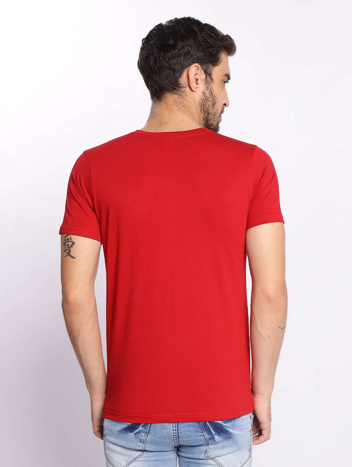 red plain short sleeve t-shirt - 20601492 -  Standard Image - 3