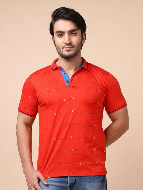 red printed short sleeve t-shirt - 20601514 -  Standard Image - 0