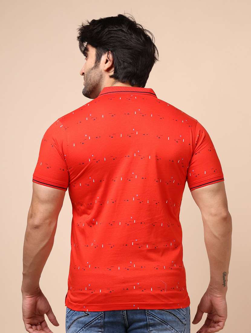 red printed short sleeve t-shirt - 20601514 -  Standard Image - 3