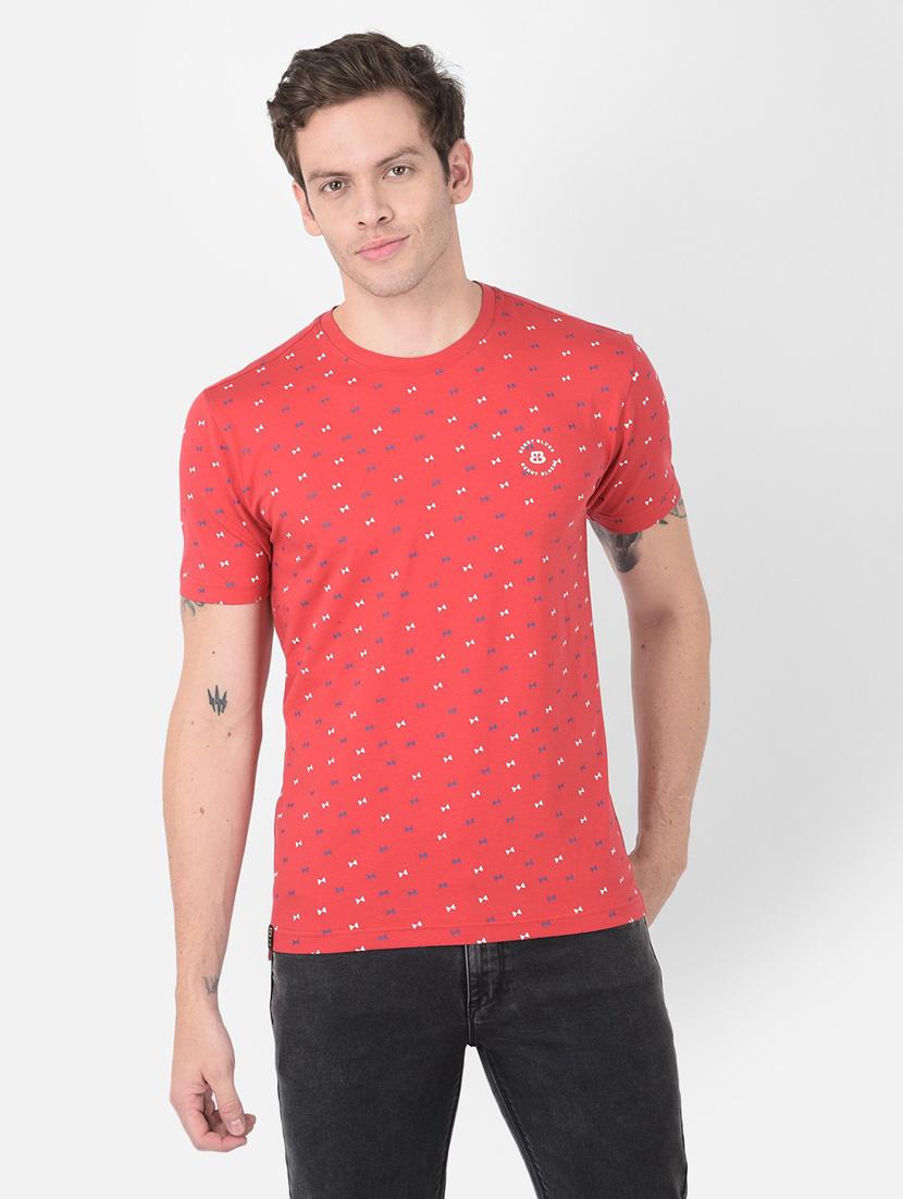 coral printed short sleeve t-shirt - 20601576 -  Zoom Image - 0