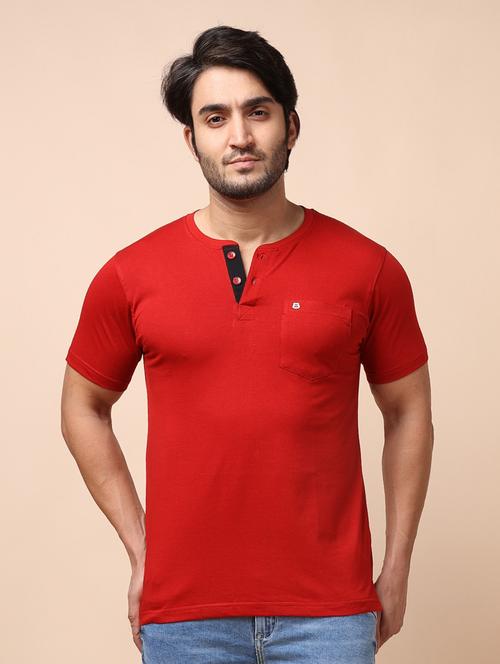 red plain short sleeve t-shirt - 20601590 - Standard Image - 0