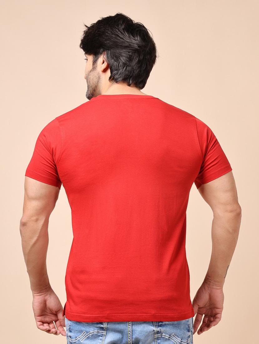 red plain short sleeve t-shirt - 20601590 - Standard Image - 3