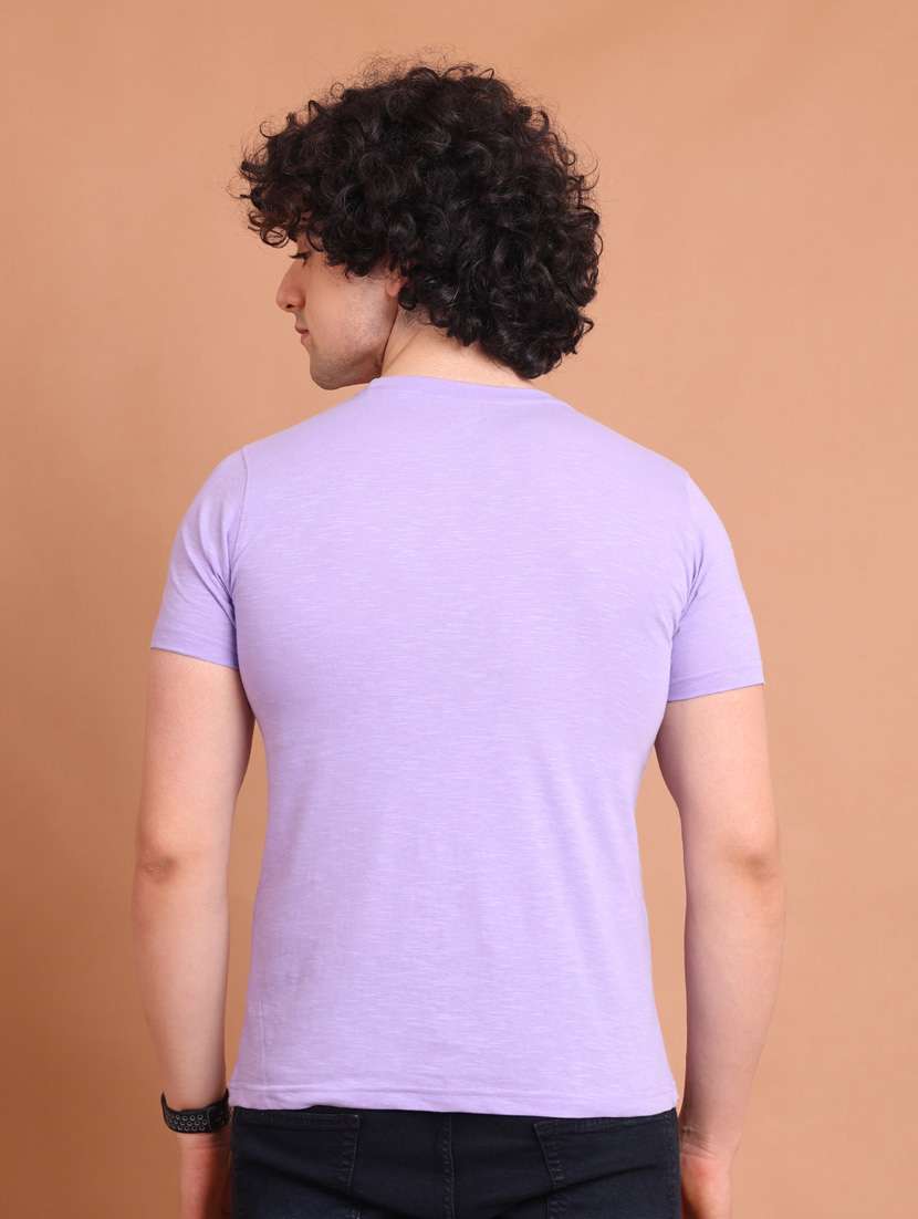 ,man solid round neck t-shirt - 20601614 -  Standard Image - 3