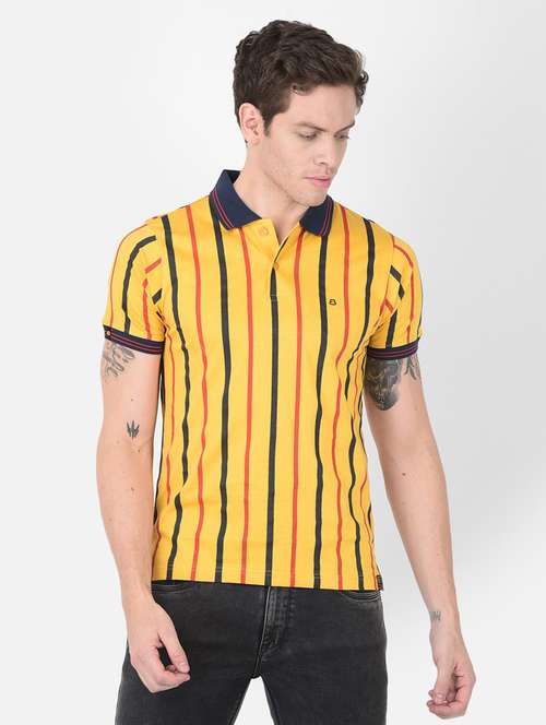 yellow striped short sleeve t-shirt - 20601708 - Standard Image - 0