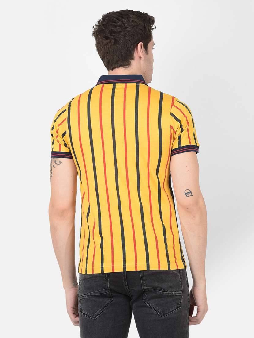 yellow striped short sleeve t-shirt - 20601708 - Standard Image - 3