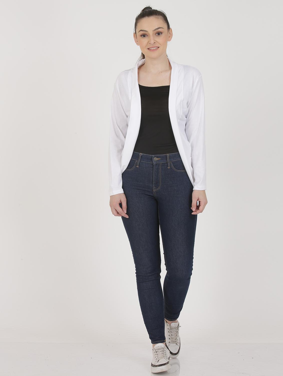 women solid long sleeves shrug - 20602283 - Standard Image - 3