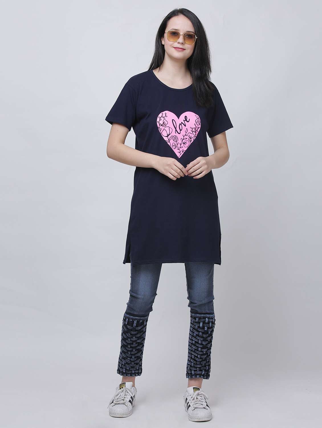 women round neck typographic printed regular t-shirt - 20602587 -  Standard Image - 3