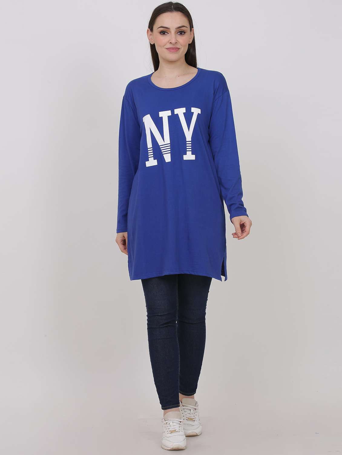 women round neck graphic printed regular t-shirt - 20602654 -  Standard Image - 3