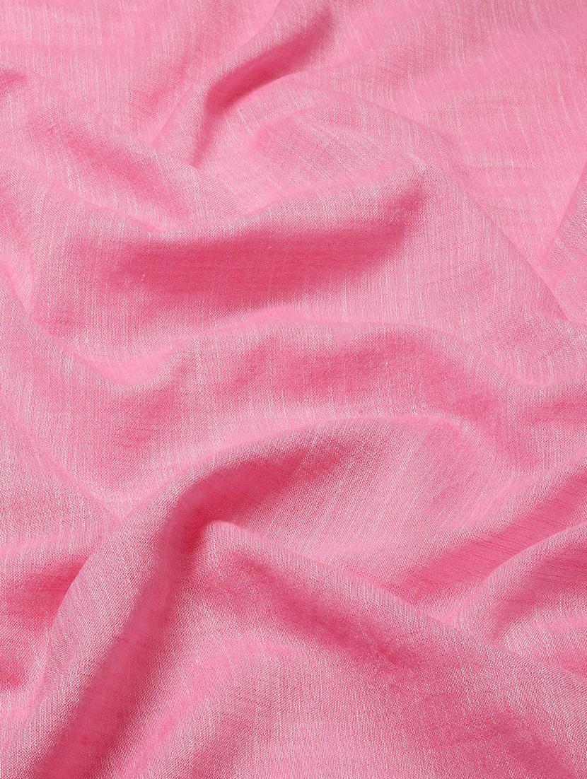 pink self design handloom saree with blouse - 20604315 - Standard Image - 5