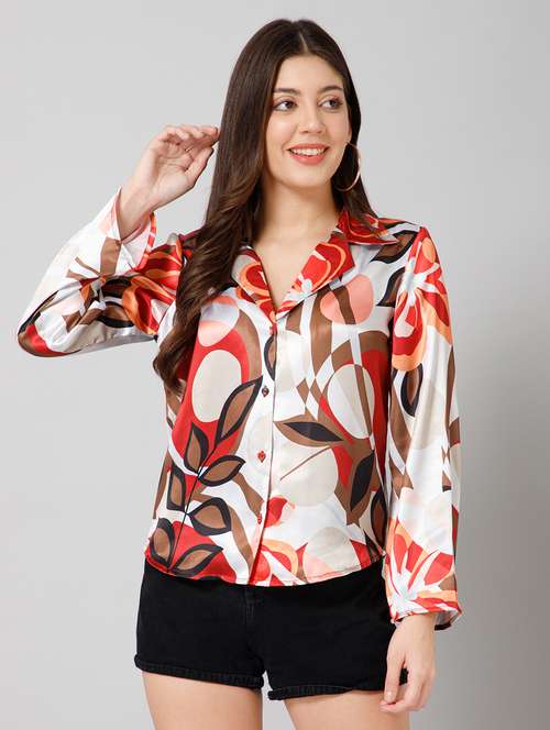 women multi color abstract printed regular shirt - 20605179 -  Standard Image - 0