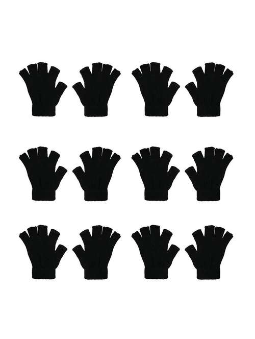 men black combos pack of self design gloves - 20605212 - Standard Image - 0