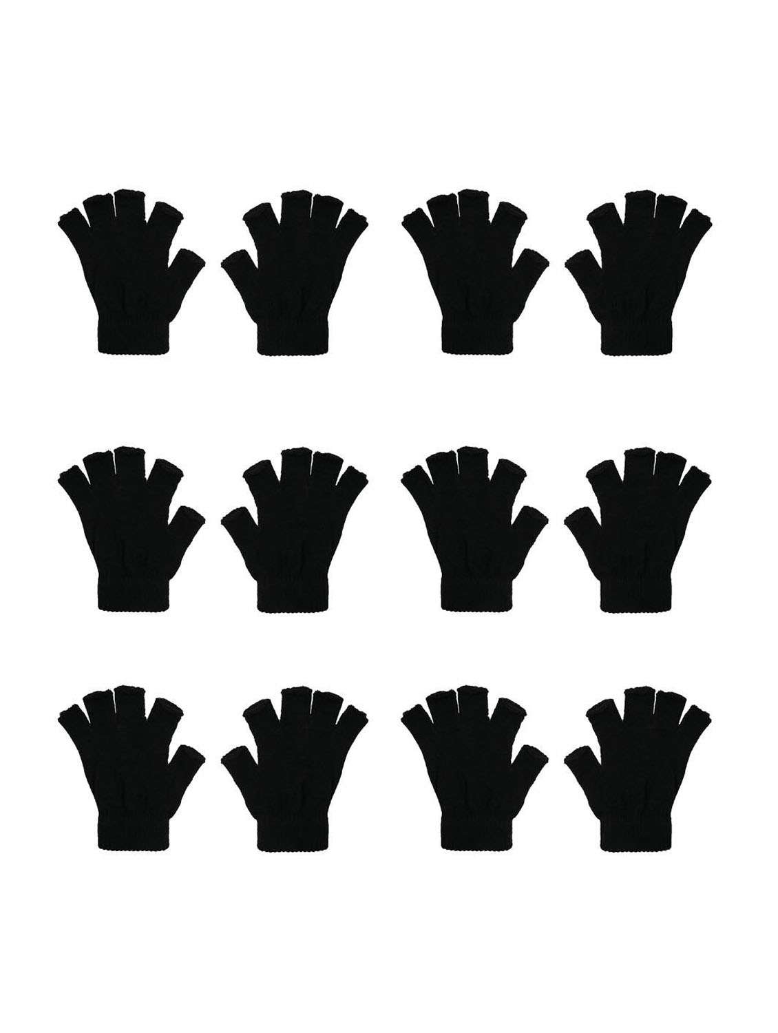 men black combos pack of self design gloves - 20605212 - Zoom Image - 0