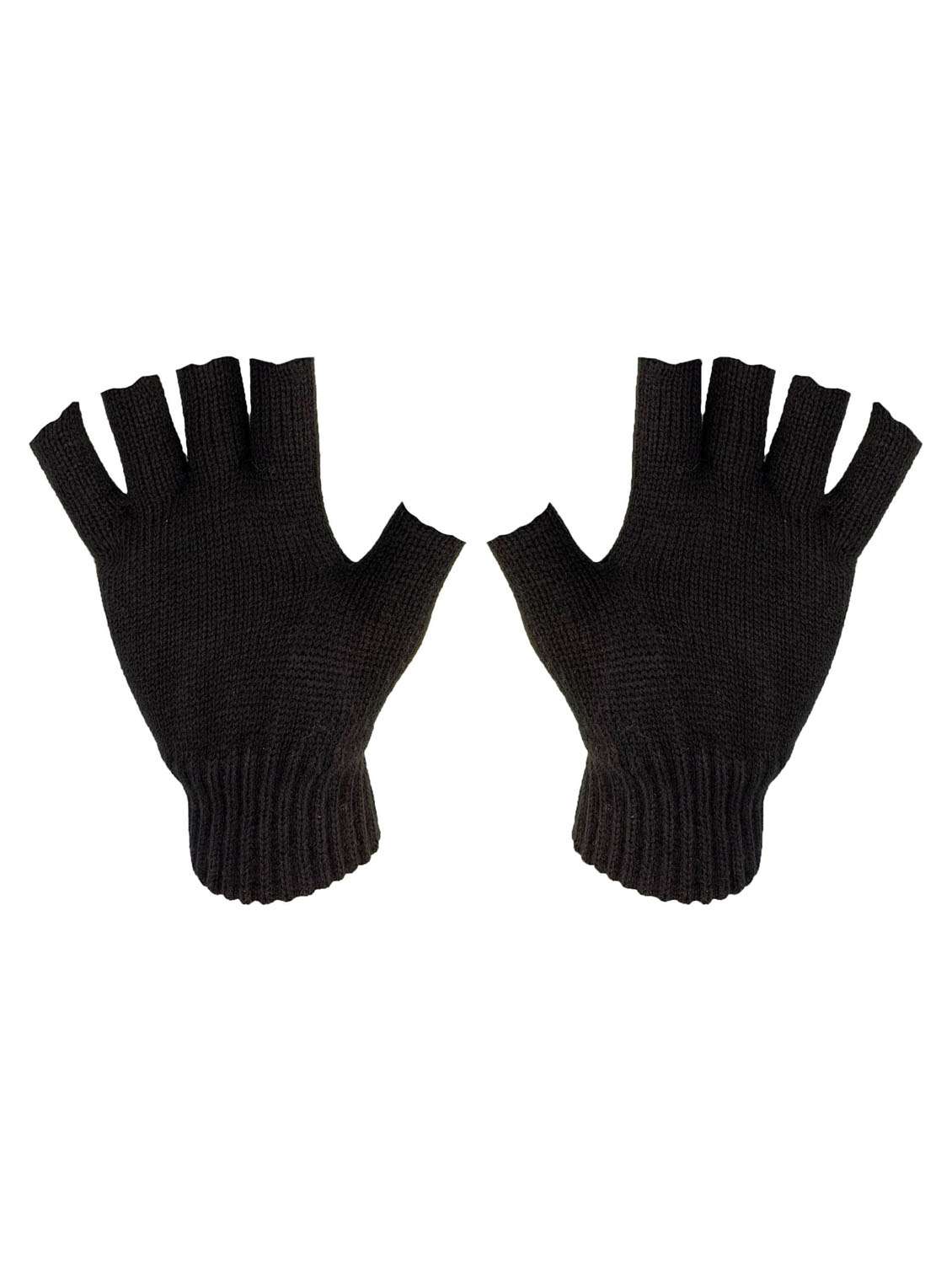 men black self design gloves
