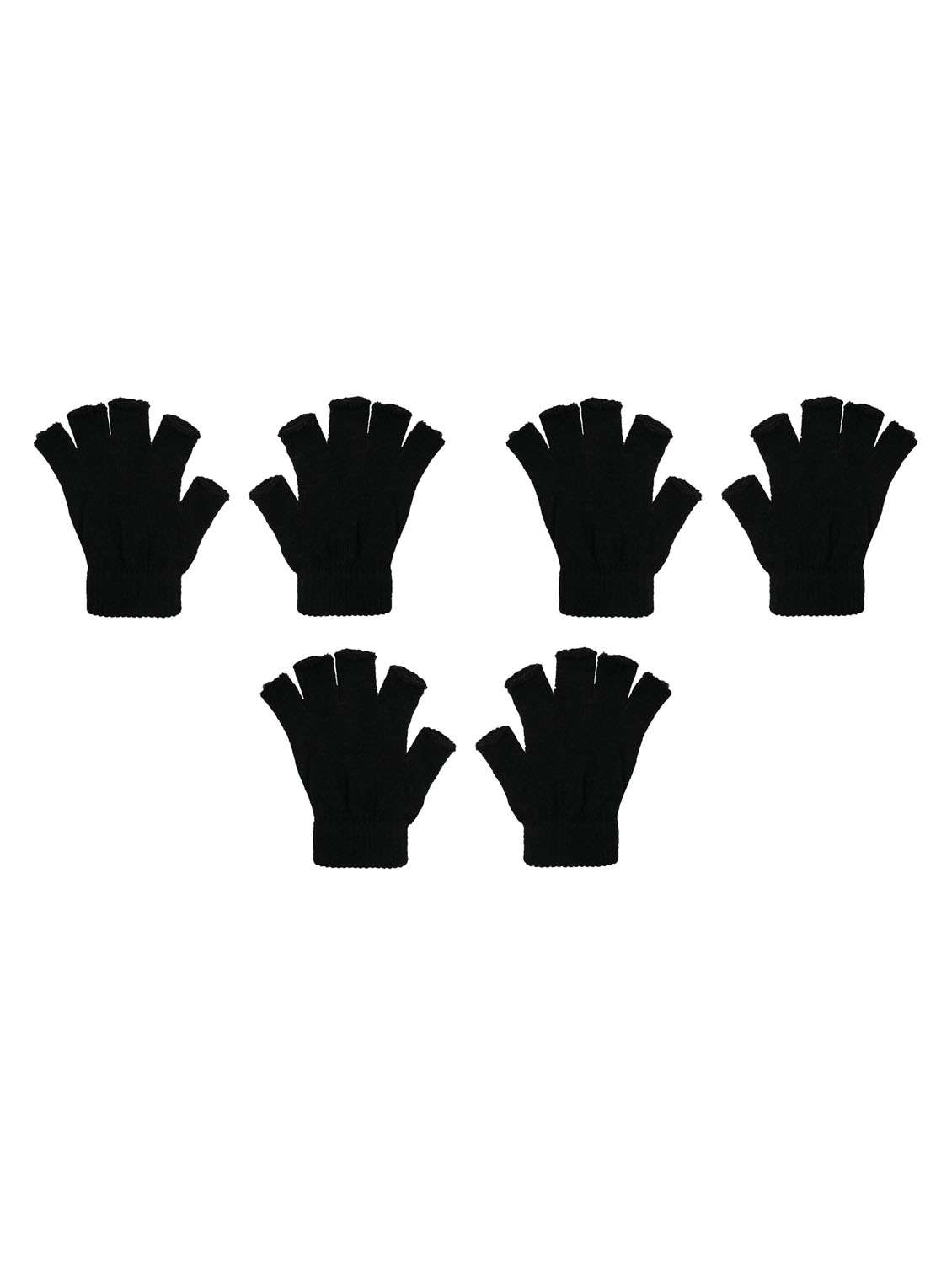 men black combos pack of self design gloves