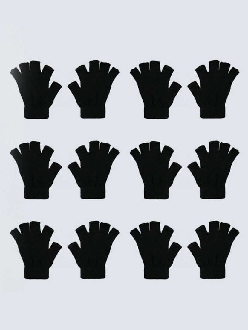 women black combos pack of self design gloves