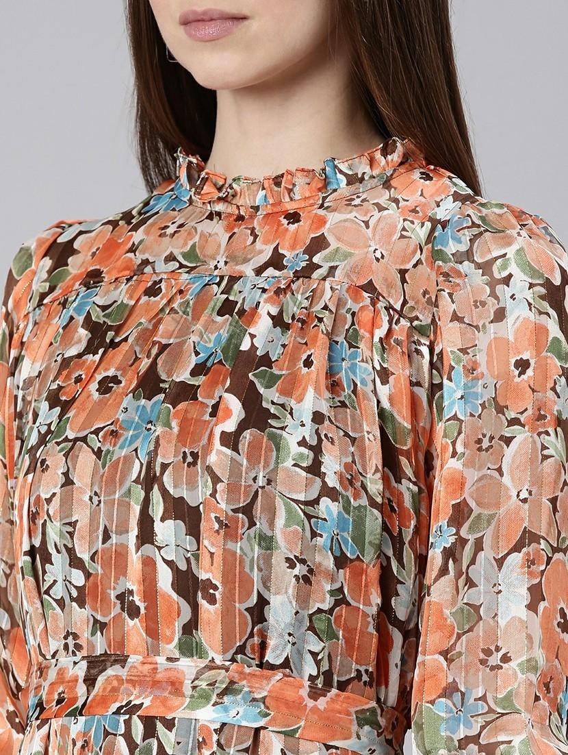 women floral print fit & flare mini dress - 20605273 - Standard Image - 5