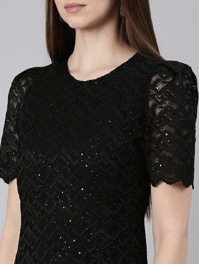 women black net bodycon dress - 20605275 -  Standard Image - 5