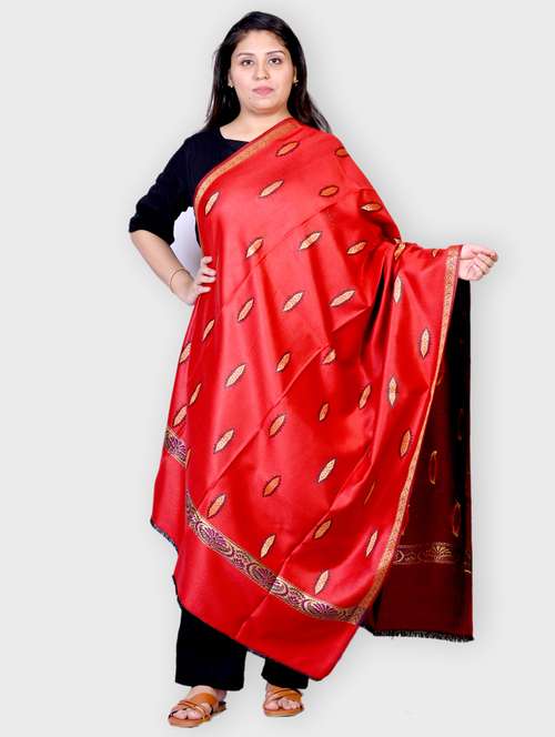women printed woolen shawl - 20605503 -  Standard Image - 0