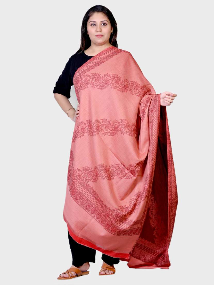 women self designed woolen shawl