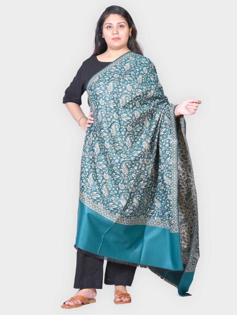 women self designed woolen shawl - 20605666 -  Zoom Image - 0