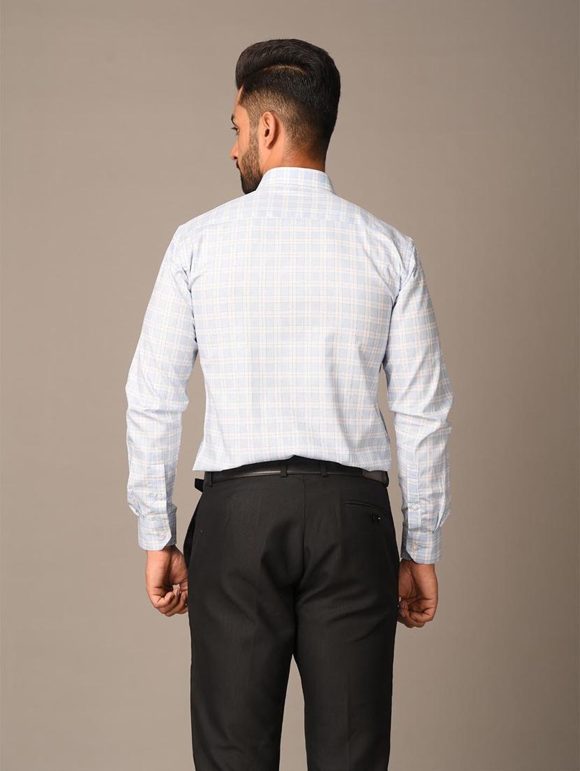 white checkered formal shirt - 20605710 - Standard Image - 3