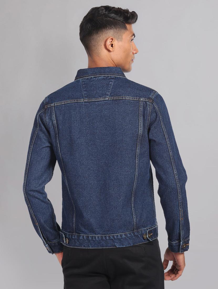 men blue detailed denim jacket - 20609188 - Standard Image - 3