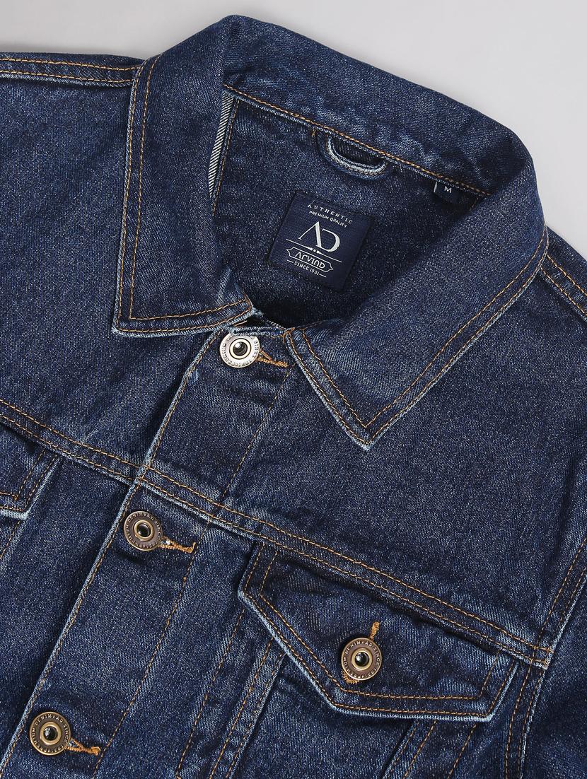 men blue detailed denim jacket - 20609188 - Standard Image - 5