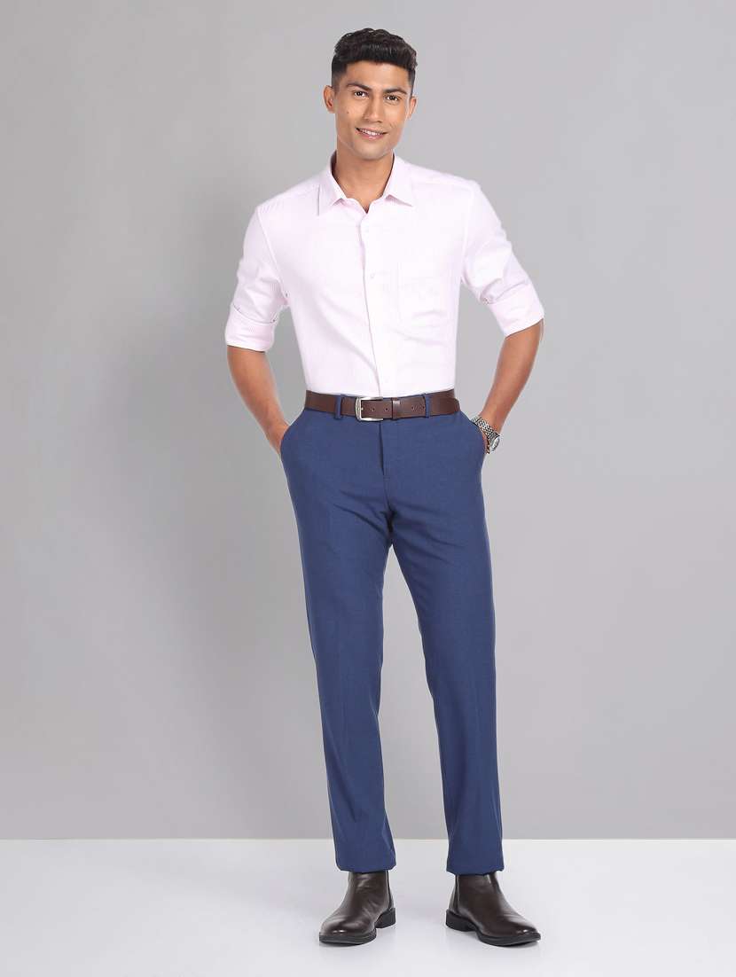men rosewater striped formal shirt - 20609217 - Standard Image - 3