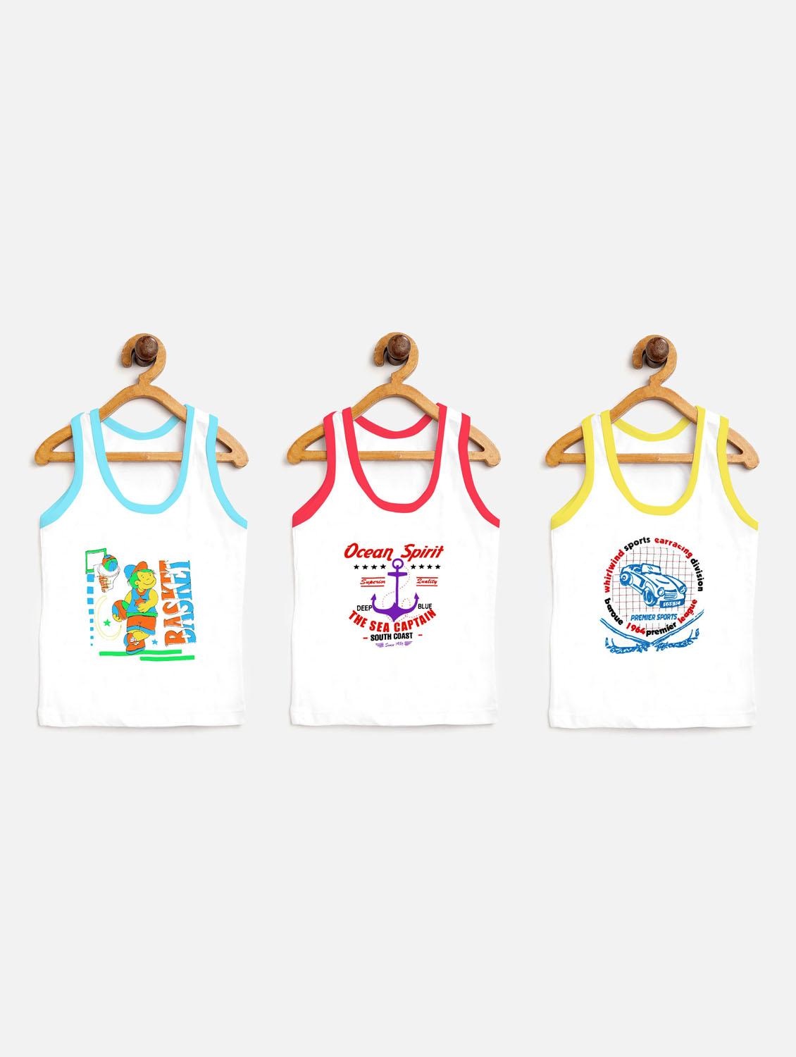 kids pack of 3 printed vests - 20609313 - Zoom Image - 0