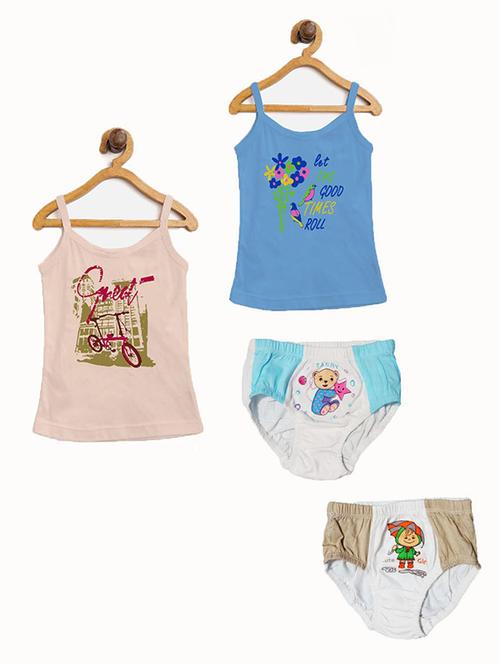 girls multi-colored slip and brief combo - 20609694 - Standard Image - 0