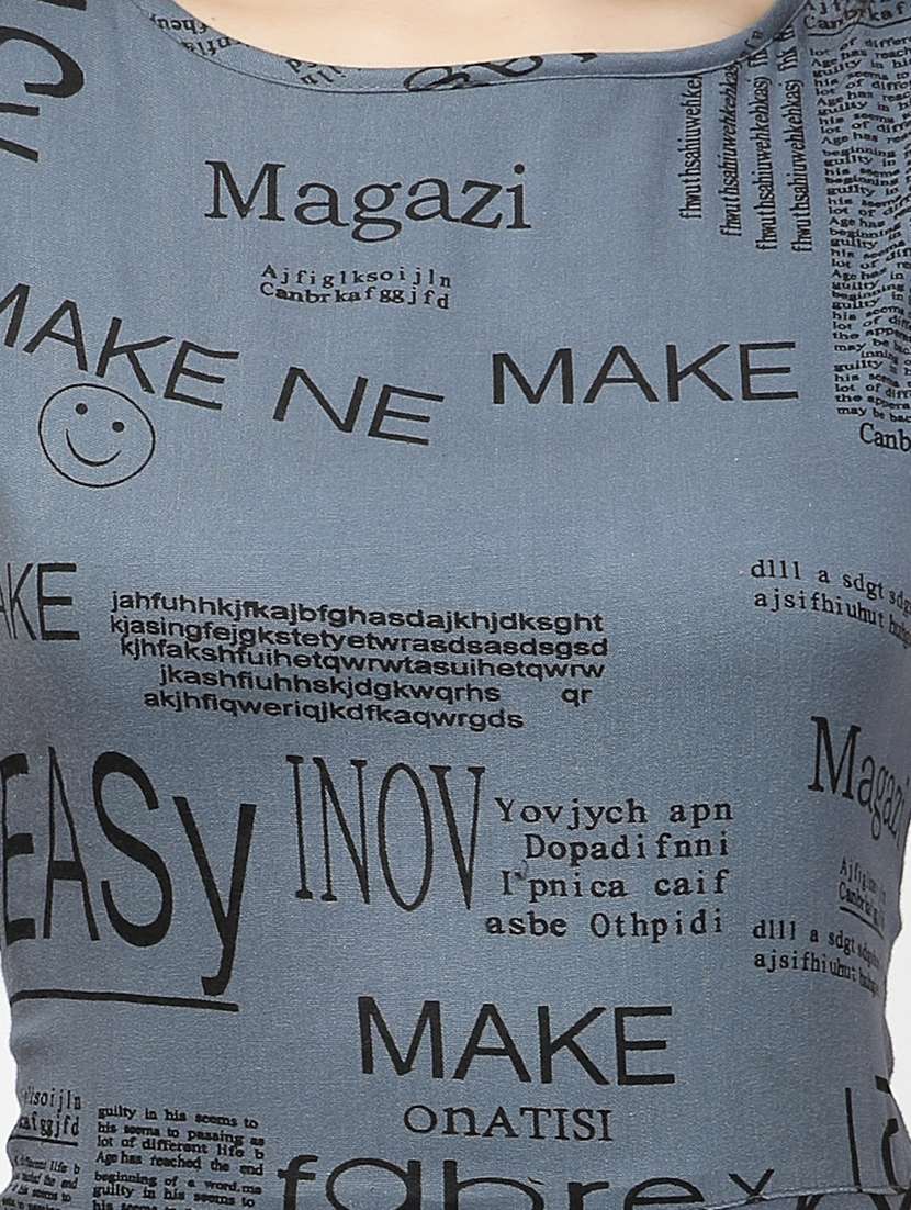 women typographic printed maxi dress - 20610271 -  Standard Image - 3