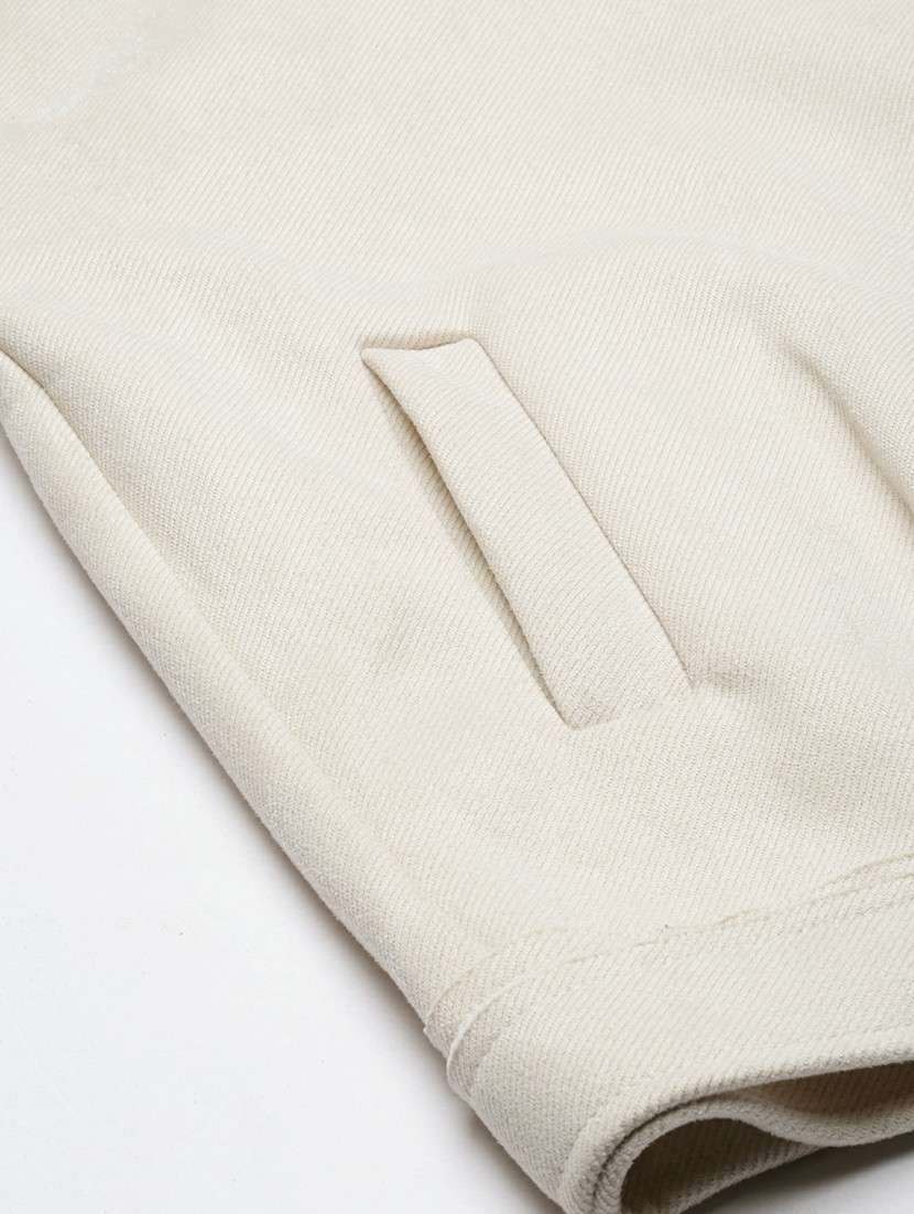 women cream solid long sleeve regular jacket - 20610319 -  Standard Image - 8