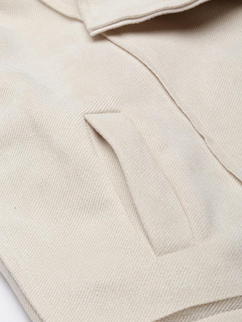 women solid lapel collar duster coat - 20610333 - Standard Image - 8