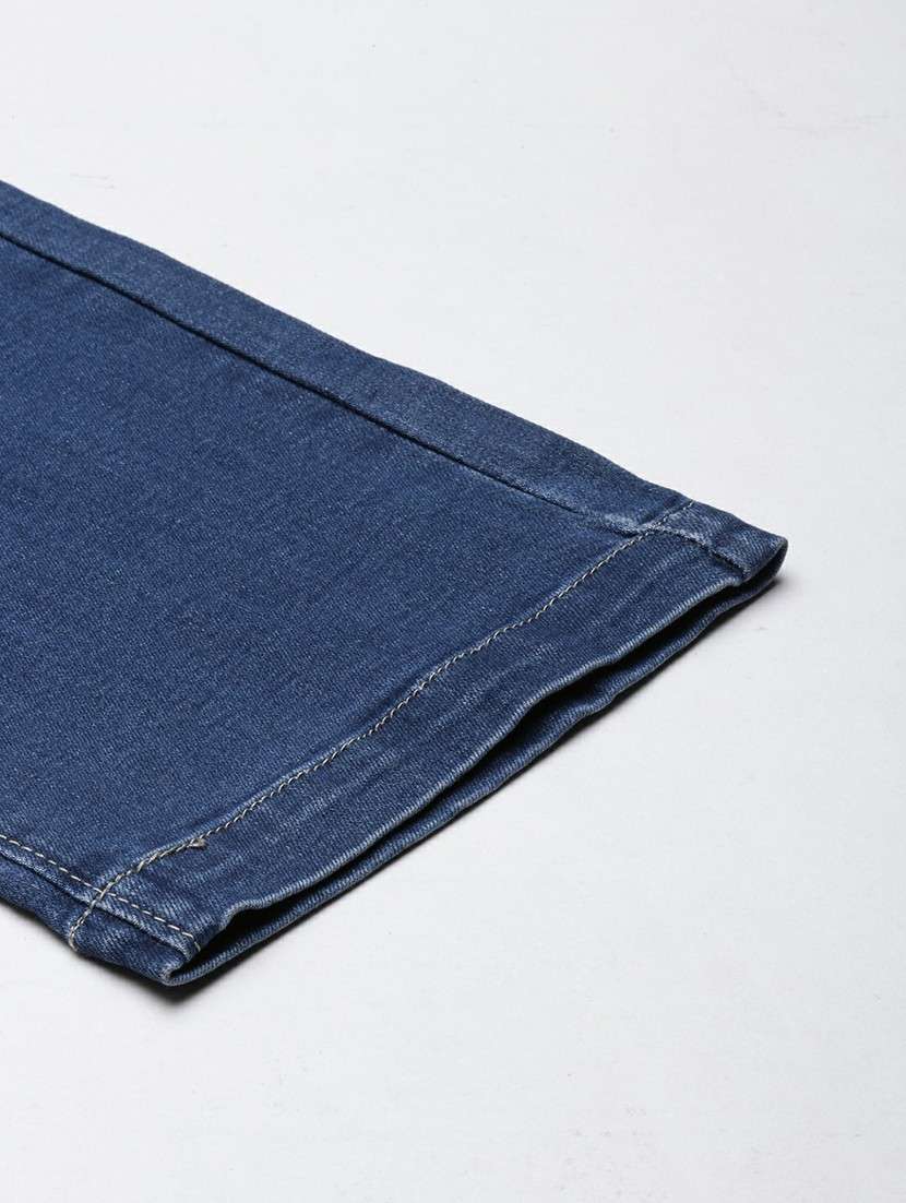 women high rise solid denim jeans - 20610450 -  Standard Image - 5