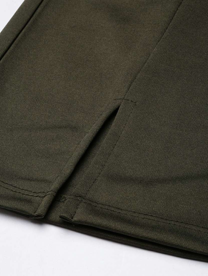 women high rise solid pencil skirt - 20610544 - Standard Image - 5