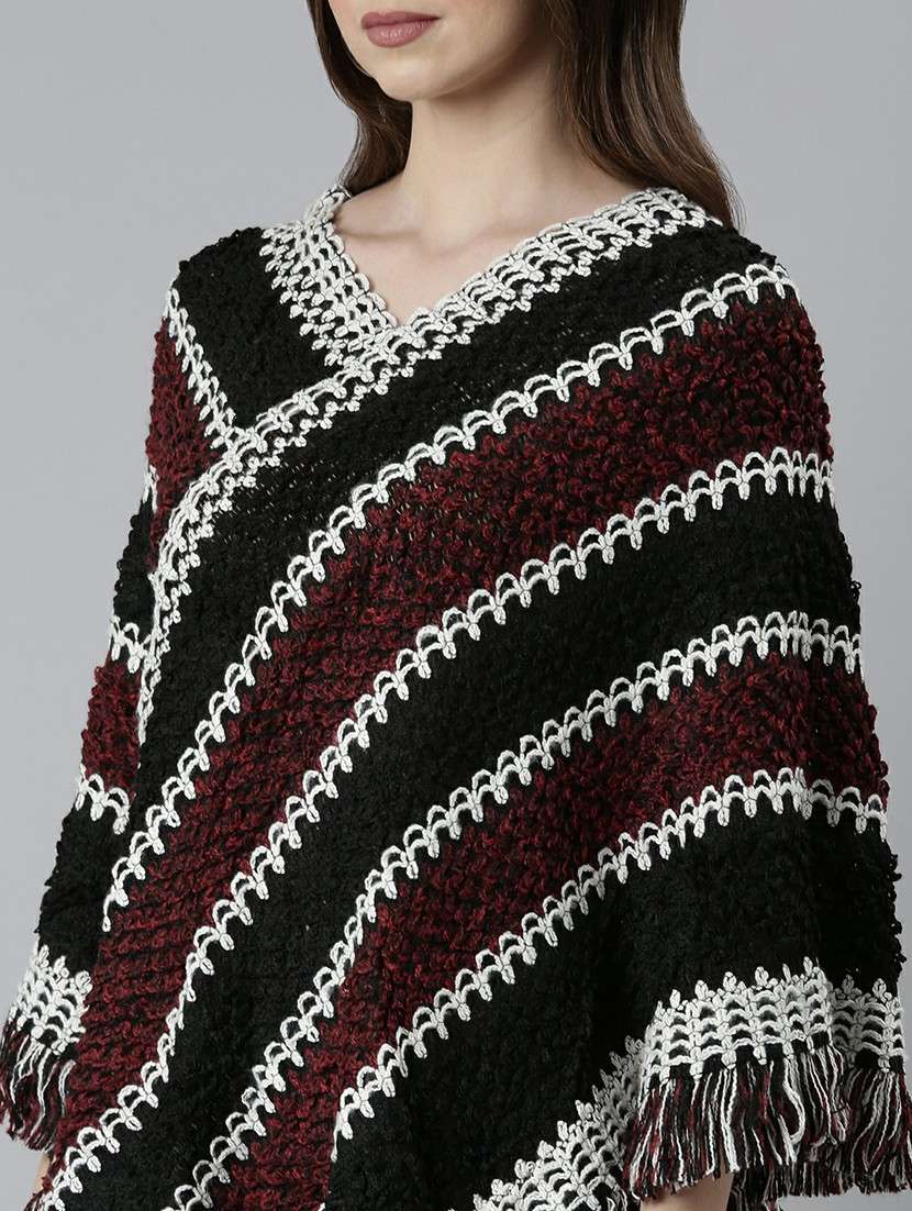 women multi self designed poncho - 20610588 -  Standard Image - 5