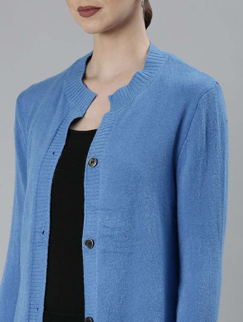 women acrylic long sleeve cardigan - 20610645 -  Standard Image - 5