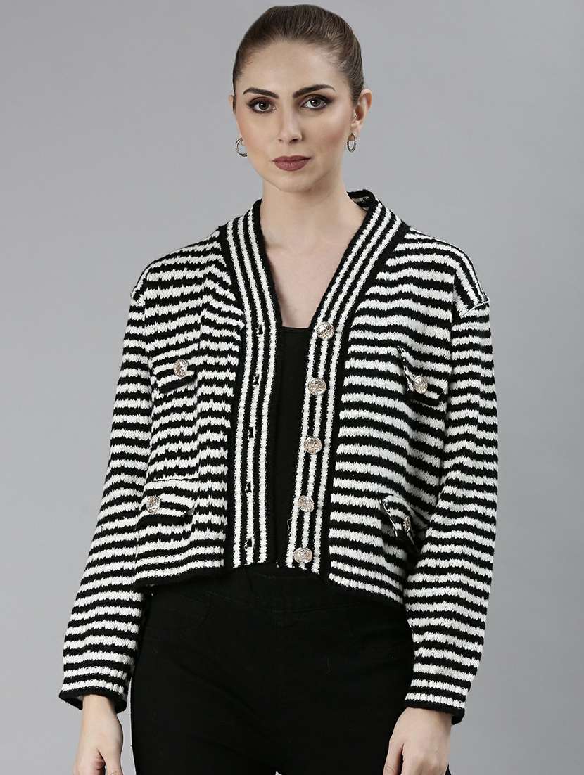 women acrylic long sleeve cardigan - 20610652 -  Zoom Image - 0