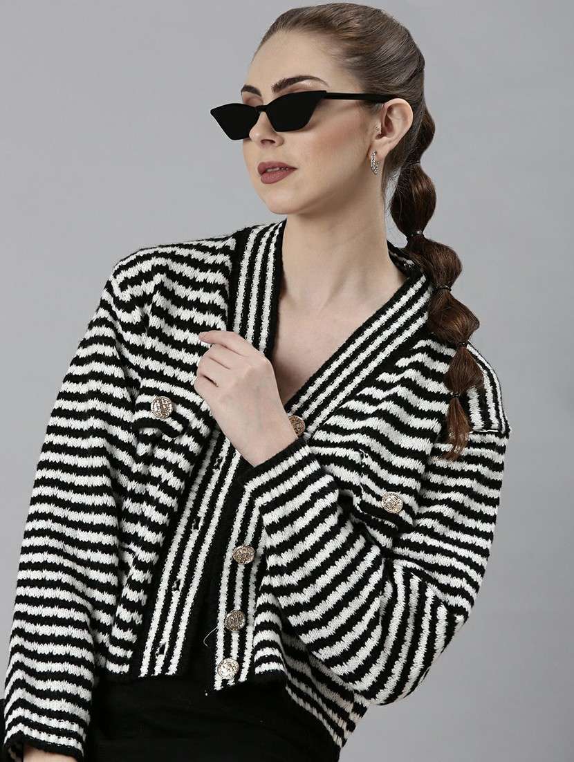 women acrylic long sleeve cardigan - 20610652 -  Standard Image - 3