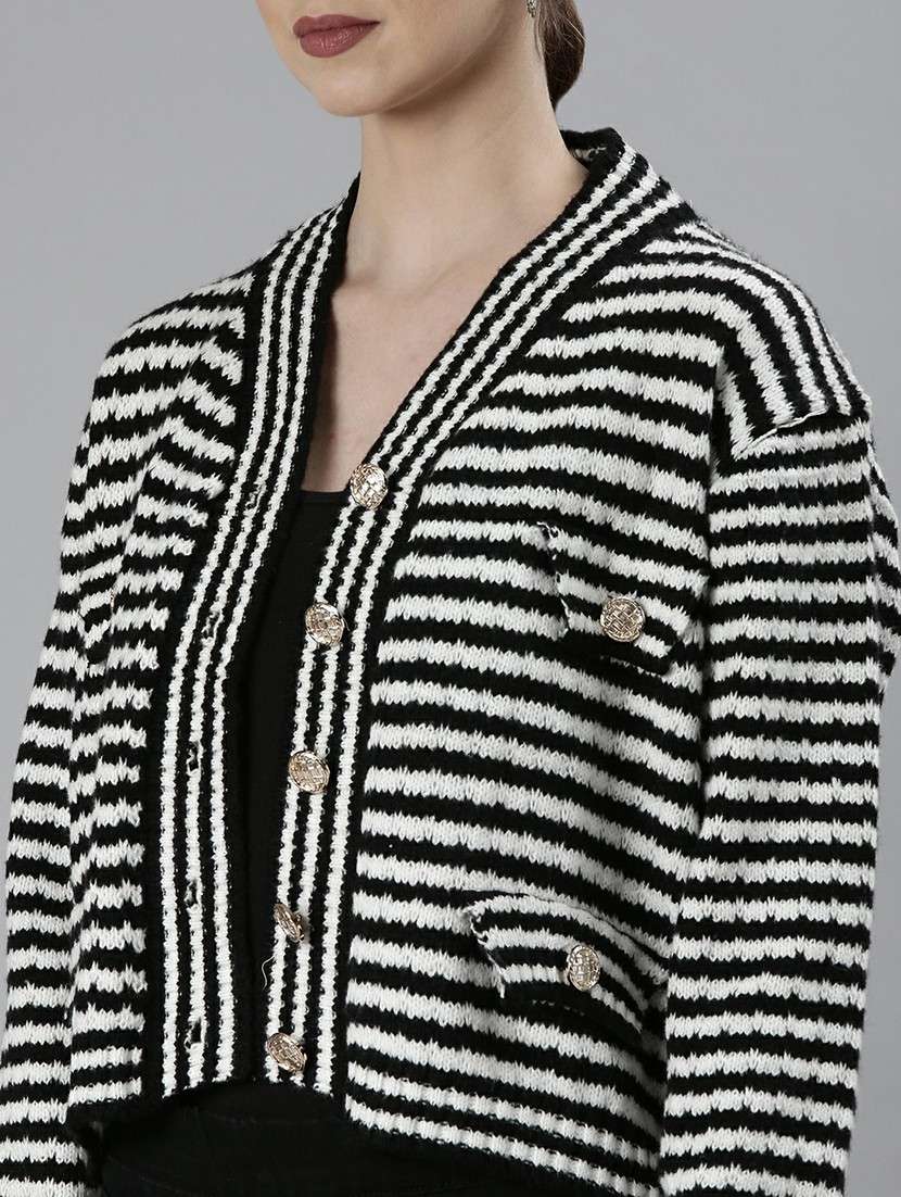 women acrylic long sleeve cardigan - 20610652 -  Standard Image - 5