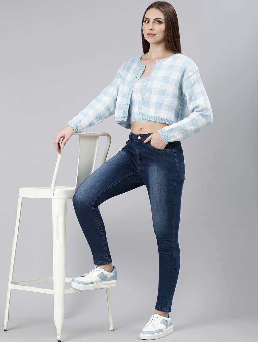 blue acrylic cardigan - 20610657 -  Standard Image - 5