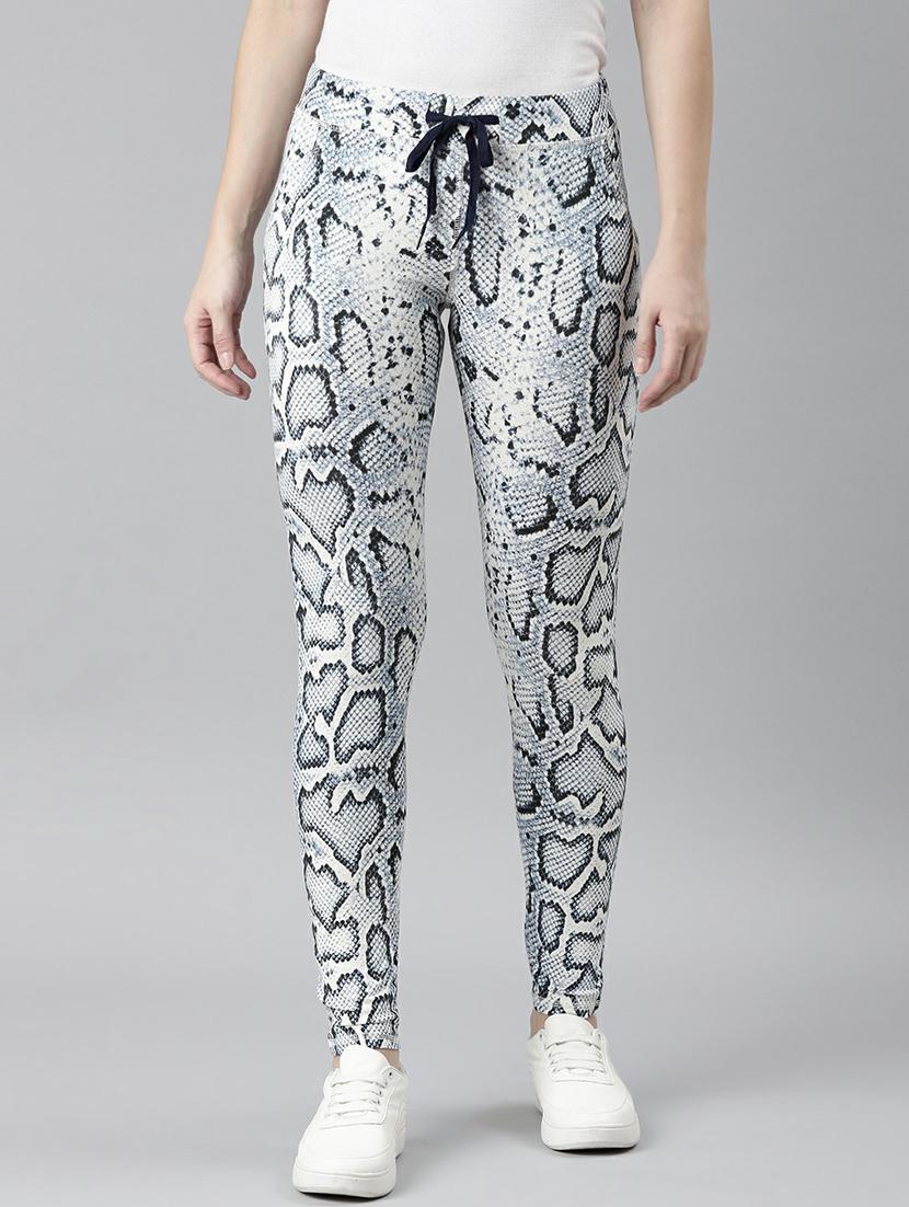 women high rise animal printed track pant - 20610717 - Zoom Image - 0