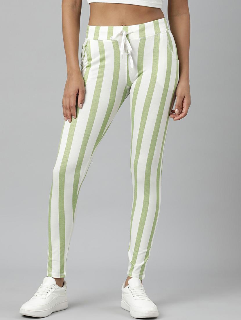 women high rise striped track pant - 20610727 -  Zoom Image - 0