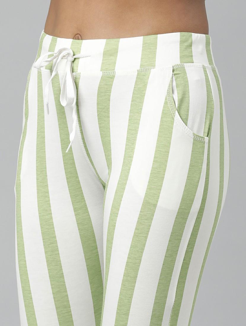 women high rise striped track pant - 20610727 - Standard Image - 5