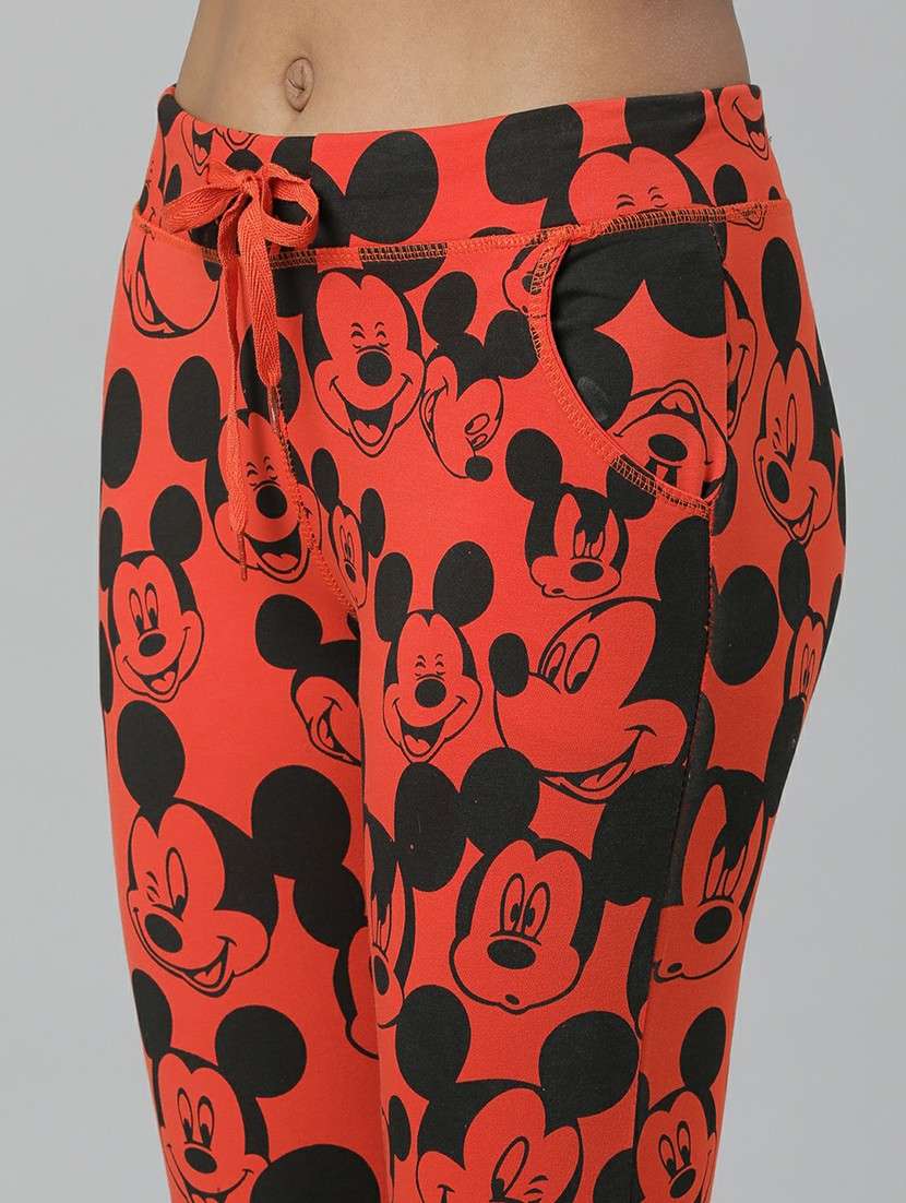 women high rise quirky printed track pant - 20610728 -  Standard Image - 5