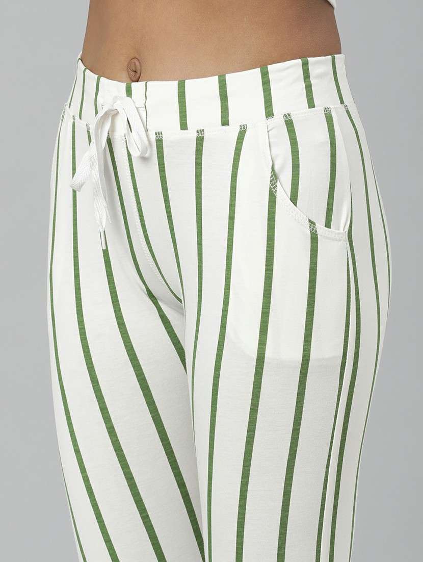 women high rise striped track pant - 20610730 -  Standard Image - 5