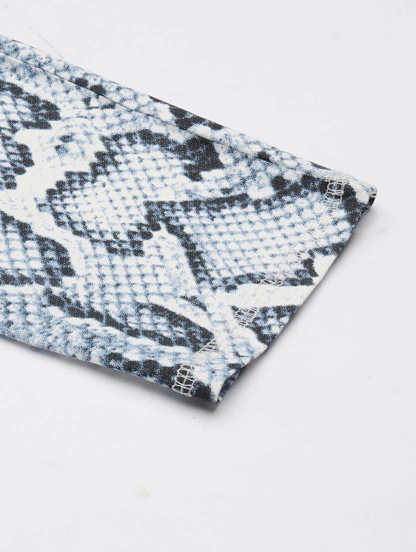 women high rise animal printed track pant - 20610734 -  Standard Image - 5