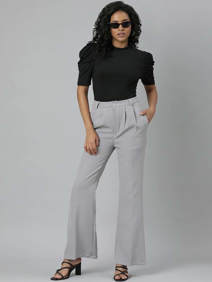 grey cotton trousers - 20610872 -  Standard Image - 3